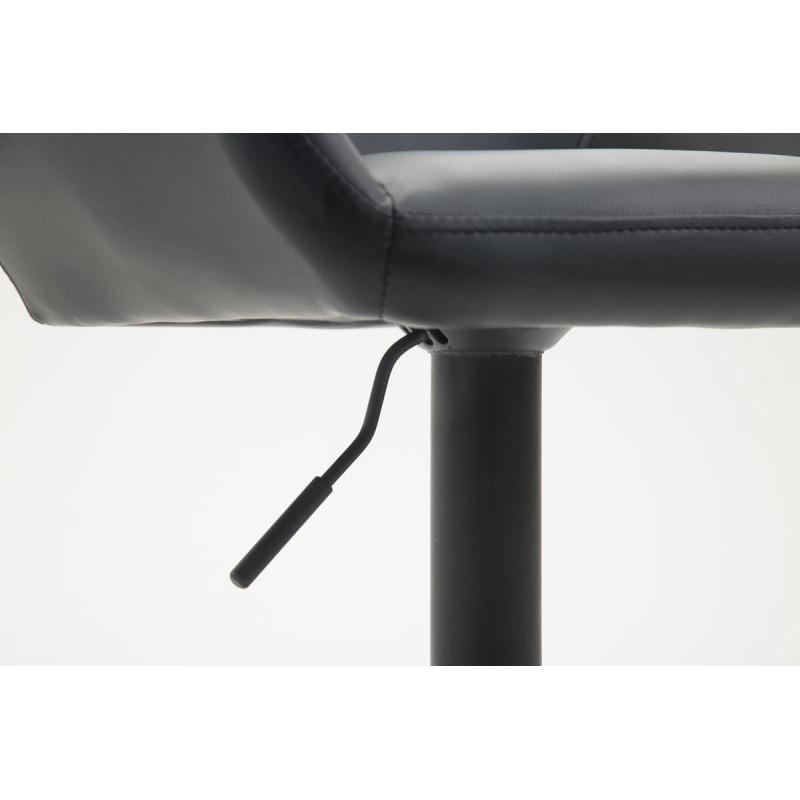 Tabouret de bar Braga en cuir artificiel B noir