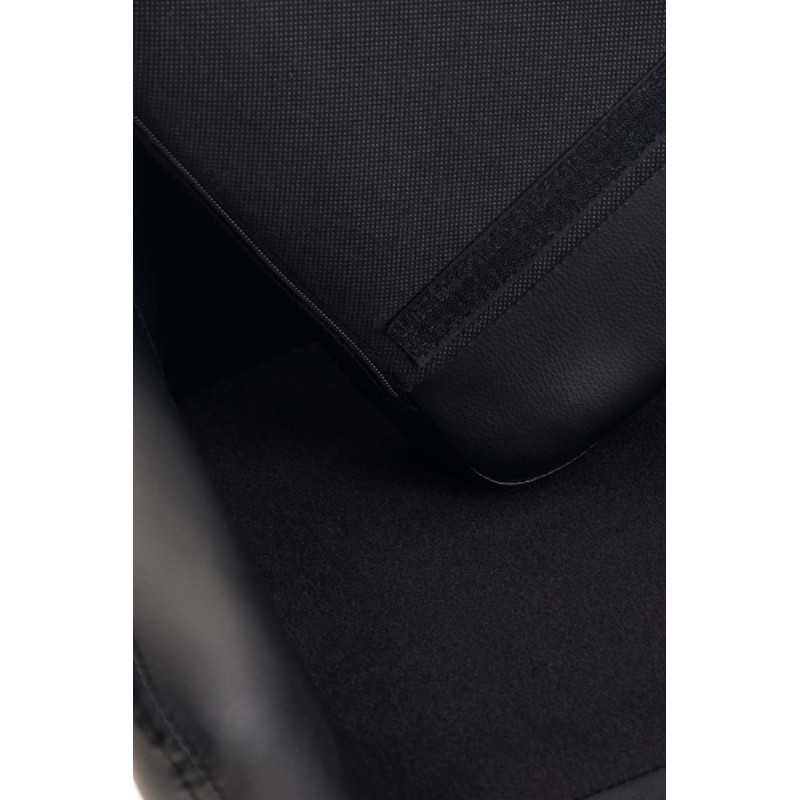 Tabouret de bar Grant simili cuir noir