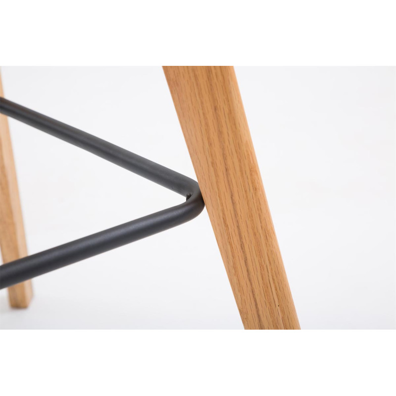 Tabouret de bar Metz en similicuir Natura blanc