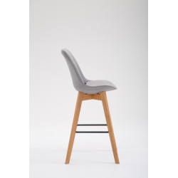 Tabouret de bar Metz tissu Natura gris