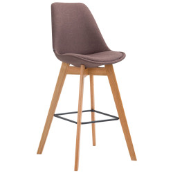 Tabouret de bar Metz en tissu Natura brun