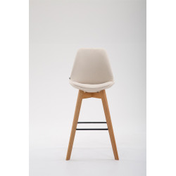 Tabouret de bar Metz en tissu Natura crème