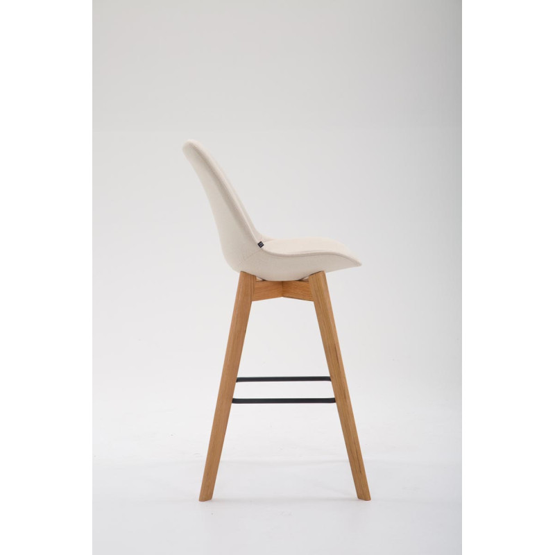 Tabouret de bar Metz tissu Natura crème