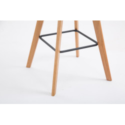 Tabouret de bar Metz en tissu Natura crème