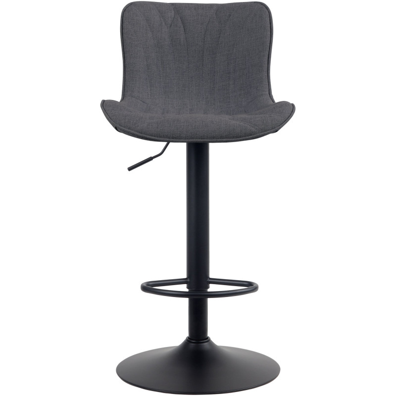 Tabouret de bar en tissu Linus noir
