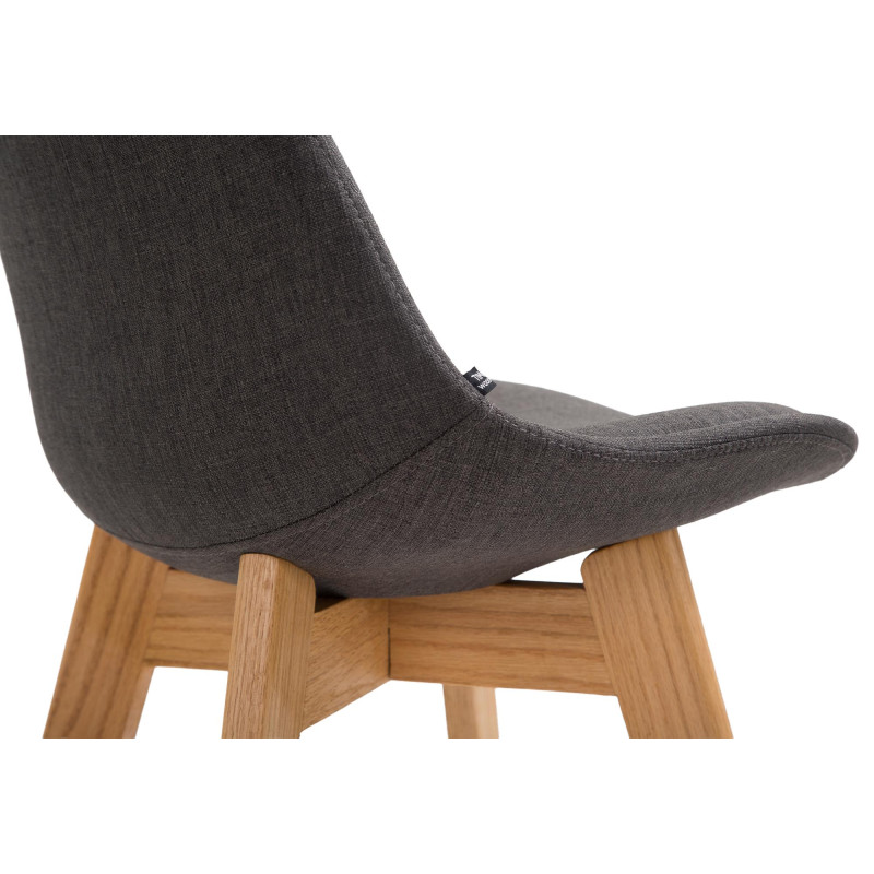 Sgabello Cannes in tessuto grigio scuro,natura