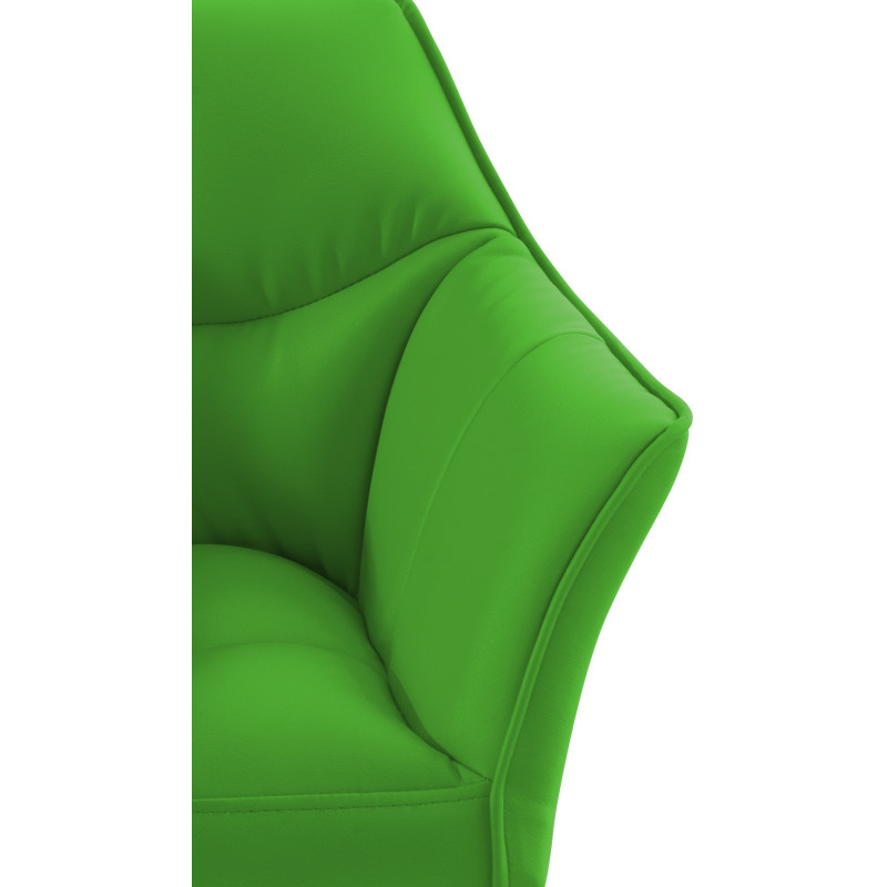 Tabouret de bar Damaso avec structure à 4 pieds blanc vert