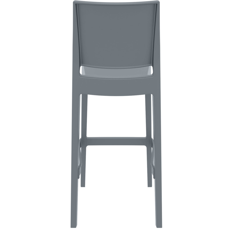 Lot de 2 tabourets de bar Maya gris foncé
