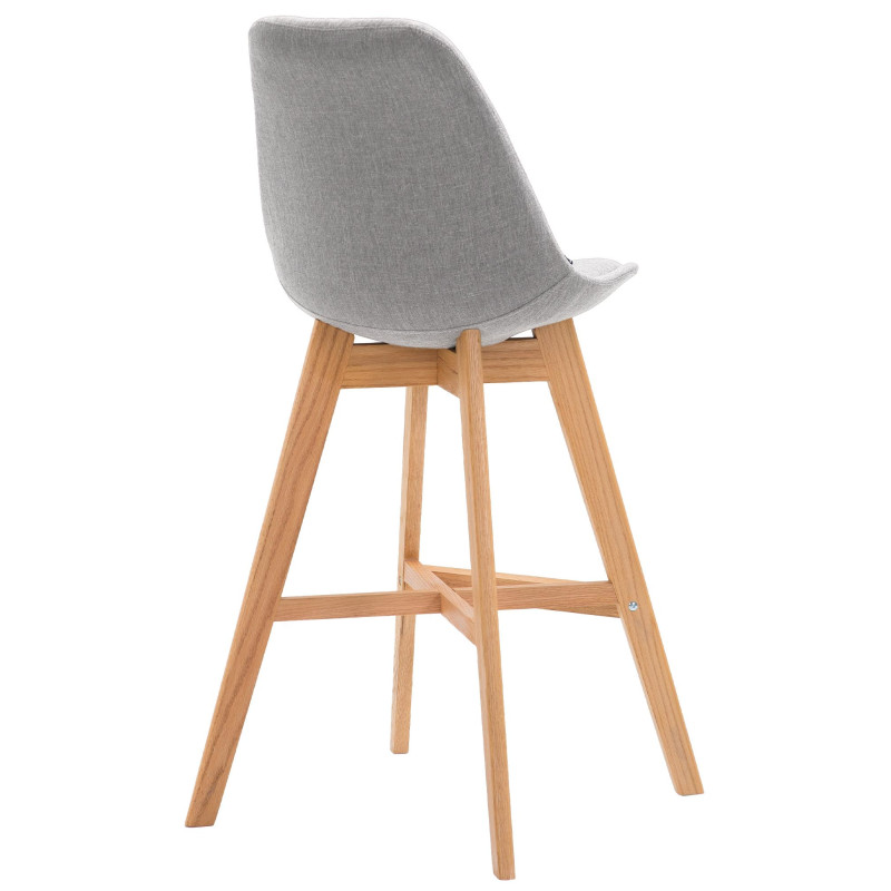 Tabouret de bar Cannes, tissu Natura gris