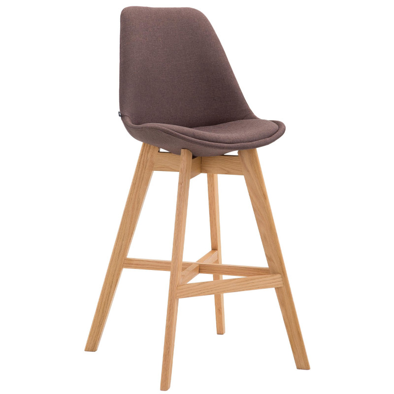 Tabouret de bar Cannes tissu Natura marron