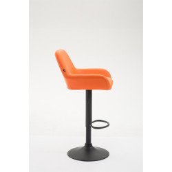 Tabouret de bar Braga en cuir artificiel B orange