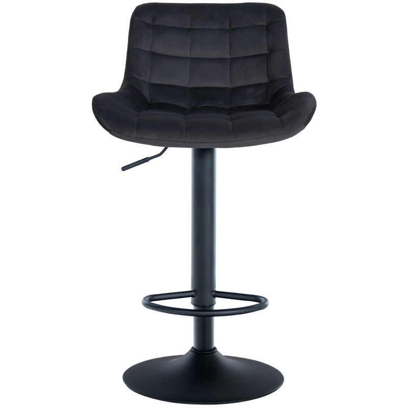 Tabouret de bar en velours Tover noir