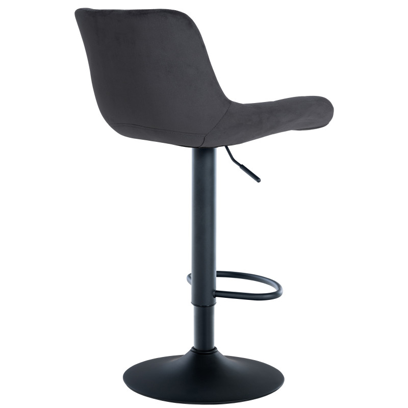 Tabouret de bar en velours Tover noir