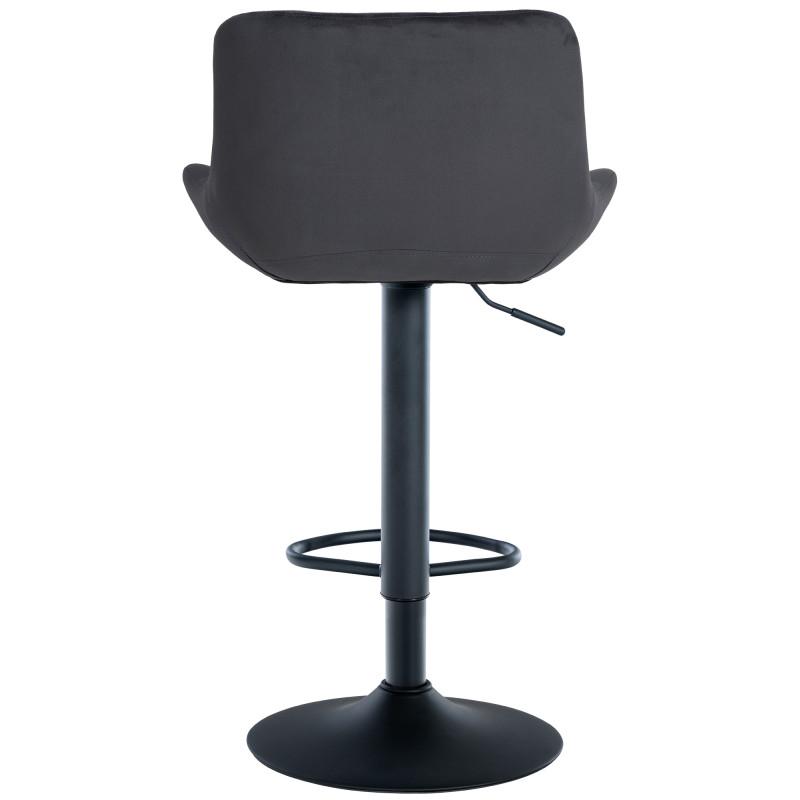 Tabouret de bar en velours Tover noir