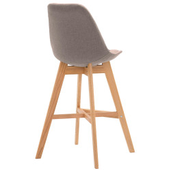 Tabouret de bar Cannes, tissu Natura taupe
