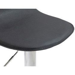 Lot de 2 tabourets de bar Lana V2 chrome noir