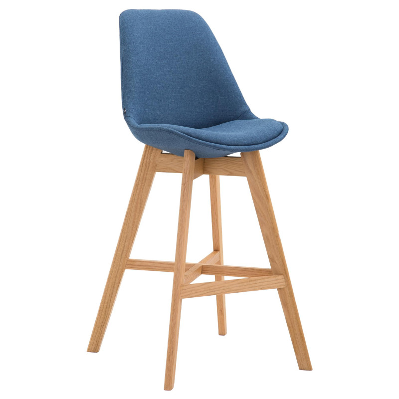 Tabouret de bar Cannes, tissu Natura bleu