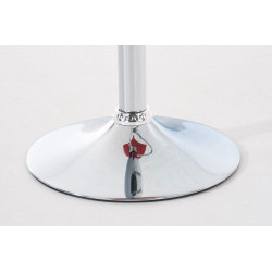 Lot de 2 tabourets de bar Hoover en plastique chromé rouge