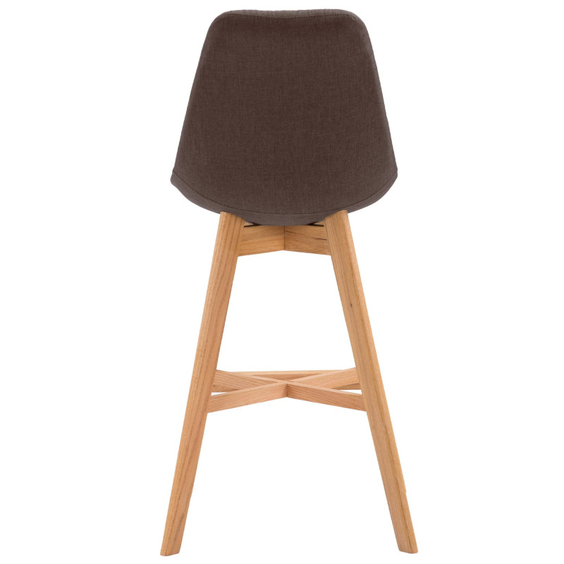 Lot de 2 tabourets de bar Cannes tissu marron natura