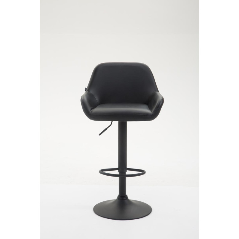 Tabouret de bar Braga en cuir artificiel B noir