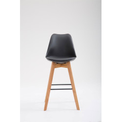 Tabouret de bar Metz, plastique, Natura noir