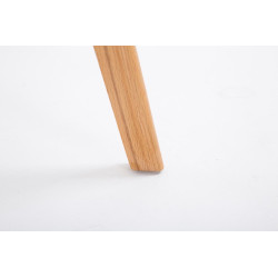 Taburete Metz con Estructura de Plбstico Natural,Negro