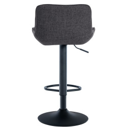 Tabouret de bar en tissu Minosa noir
