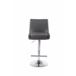Tabouret de bar Club en cuir artificiel C gris