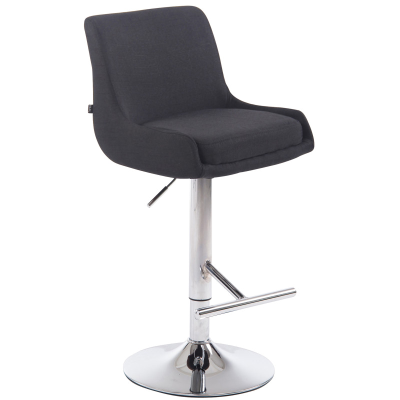 Tabouret de bar Club tissu C noir