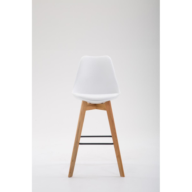 Tabouret de bar Metz plastique Natura blanc