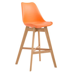 Tabouret de bar Cannes plastique Natura orange