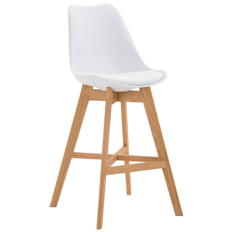 Tabouret de bar Cannes plastique Natura blanc