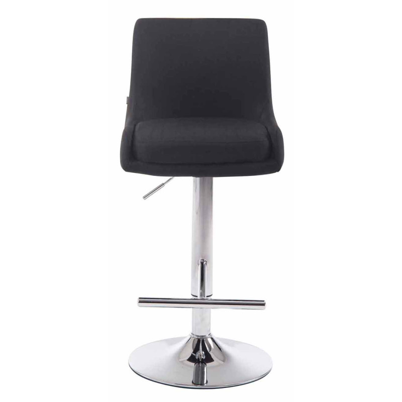 Lot de 2 tabourets de bar Club tissu chrome noir