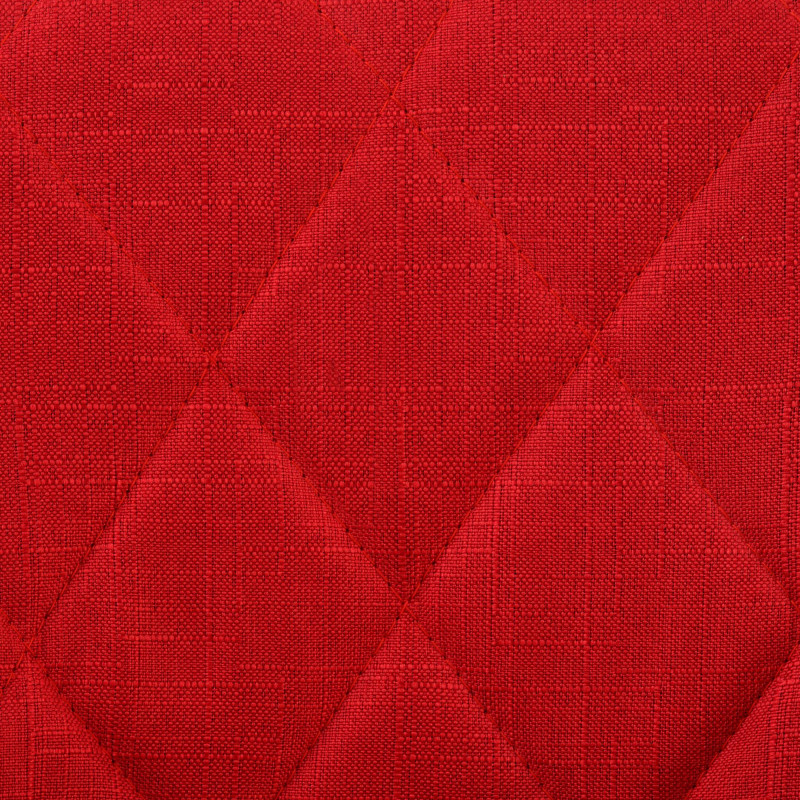 Sgabello bar LAZIO in tessuto rosso,cromo