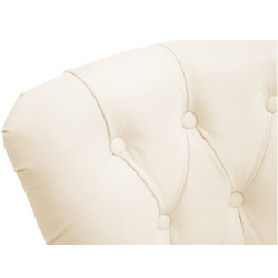 Sgabello Lakewood vera pelle antico-chiaro crema