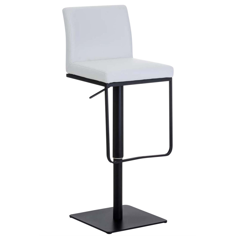 Tabouret de bar Panama B en cuir artificiel blanc