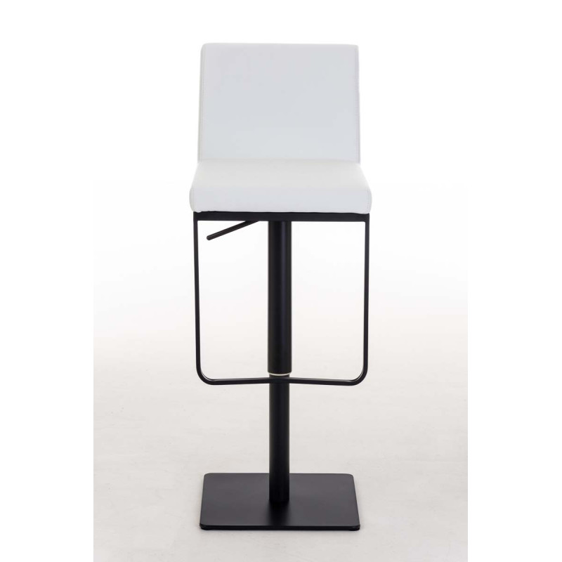 Tabouret de bar Panama B en cuir artificiel blanc