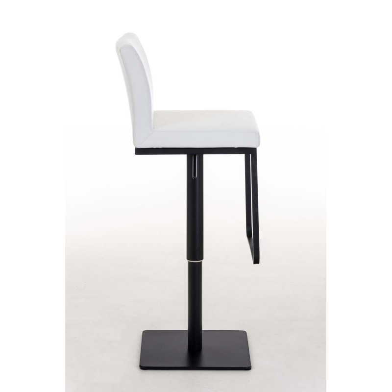 Tabouret de bar Panama B en cuir artificiel blanc