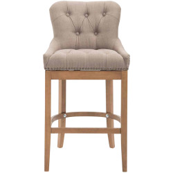Tabouret de bar en tissu Lakewood, lumière antique taupe