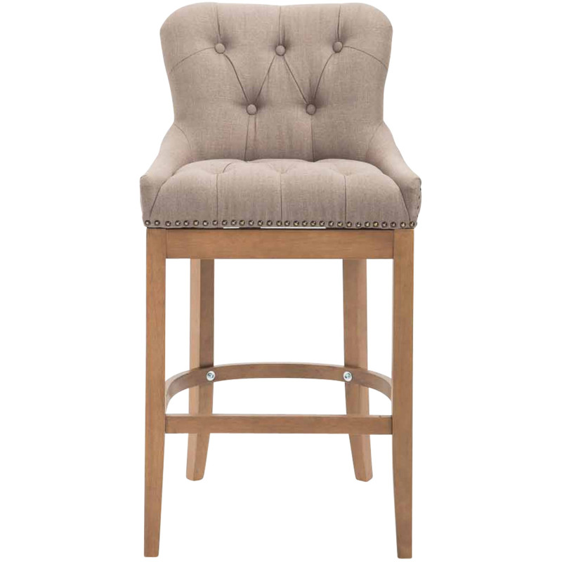 Tabouret de bar Lakewood en tissu, taupe clair antique