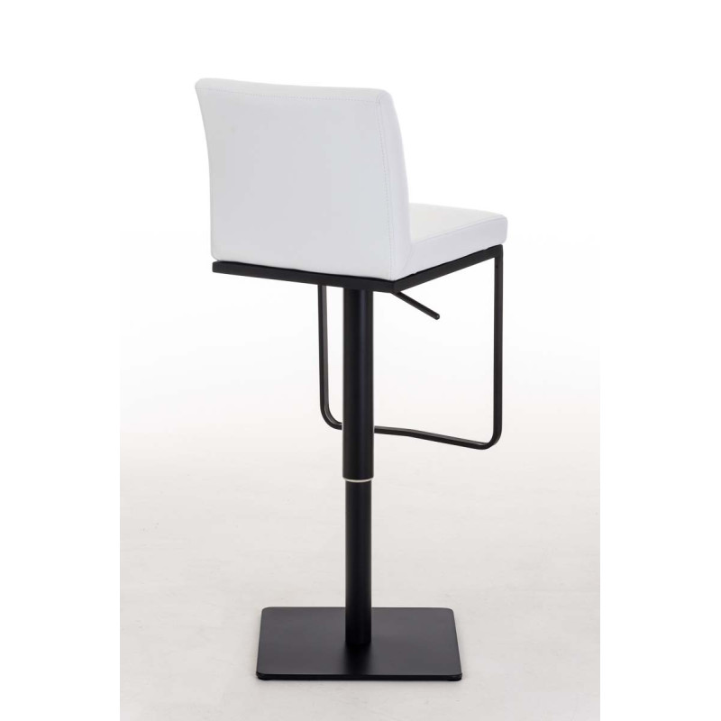 Tabouret de bar Panama B en cuir artificiel blanc