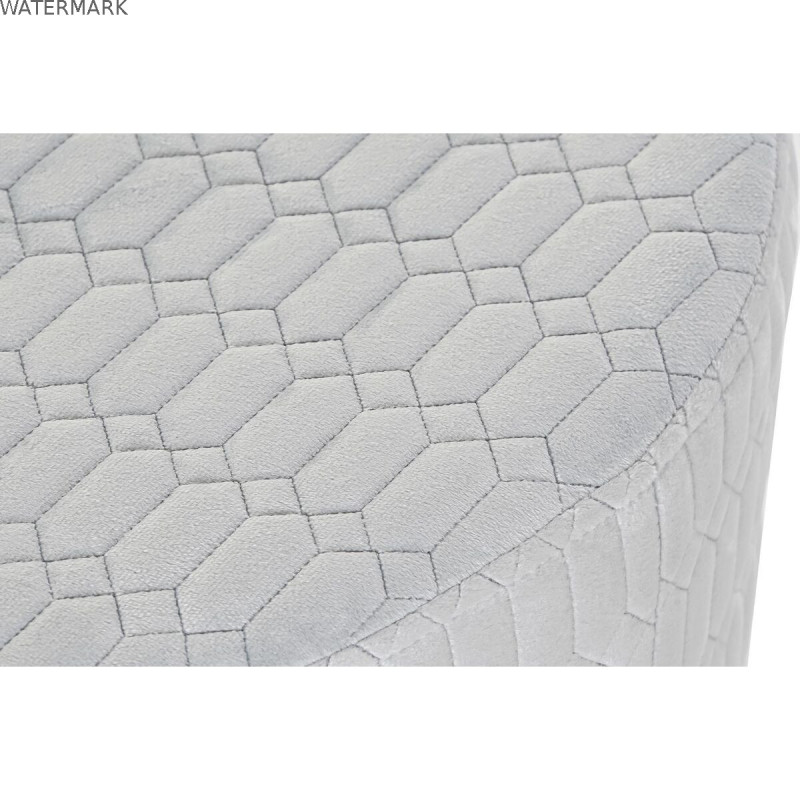 Repose-pied DKD Home Decor Polyester Bleu ciel Éponge Bois MDF (55 x 55 x 35 cm)