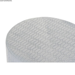 Repose-pied DKD Home Decor Polyester Bleu ciel Éponge Bois MDF (55 x 55 x 35 cm)