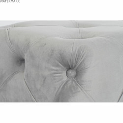 Banquette DKD Home Decor   Gris Polyester Velours Bois MDF (88 x 53 x 48 cm)