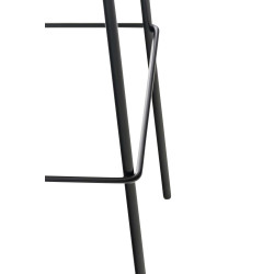 Sgabello design Hoover in polipropilene bianco,nero