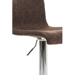 Taburete de Bar Hover en Tela Marrуn,Metal cromado