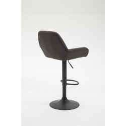 Tabouret de bar Braga tissu B gris foncé