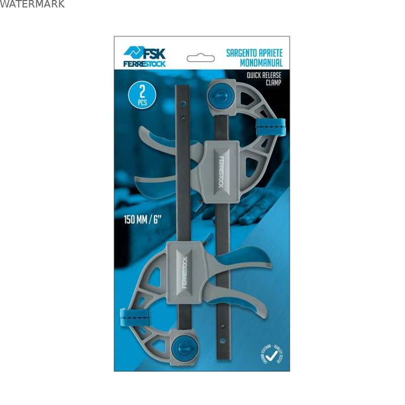 Serre joint une main Ferrestock Acier Plastique (2 pcs)