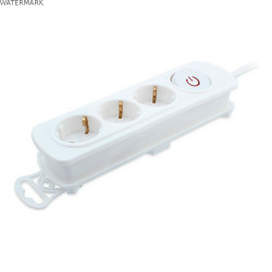 Rallonge 3 prises Schuko avec interrupteur TM Electron 250 V