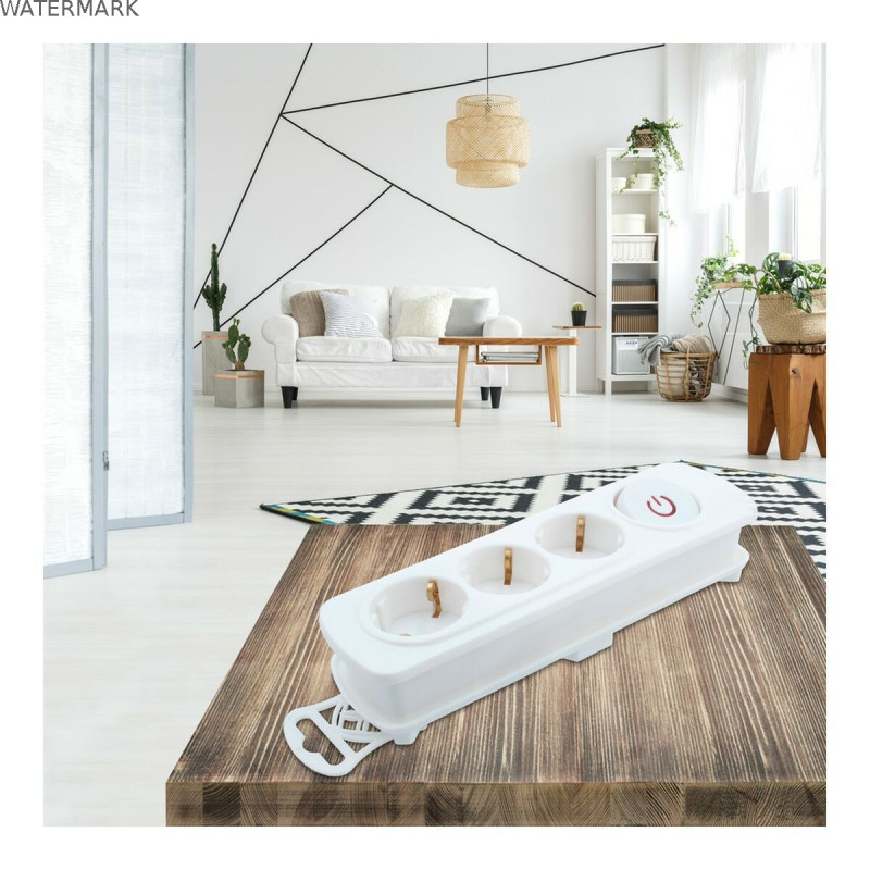 Rallonge 3 prises Schuko avec interrupteur TM Electron 250 V